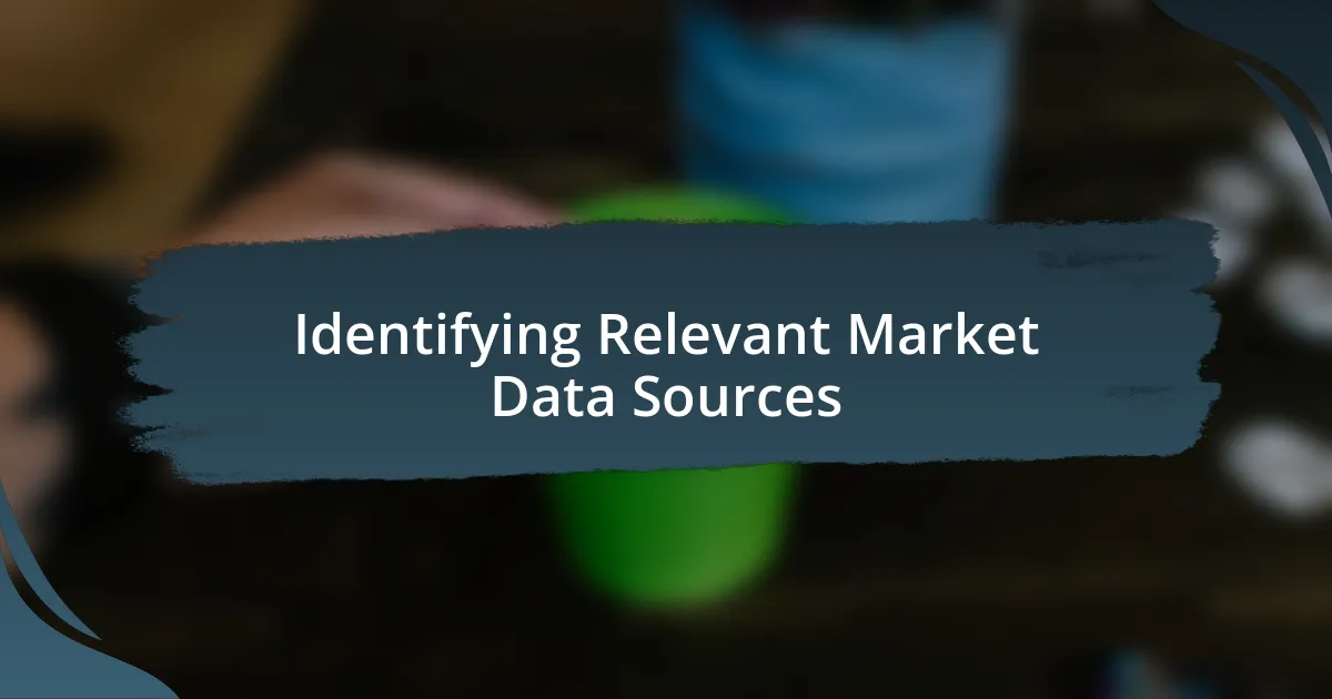 Identifying Relevant Market Data Sources