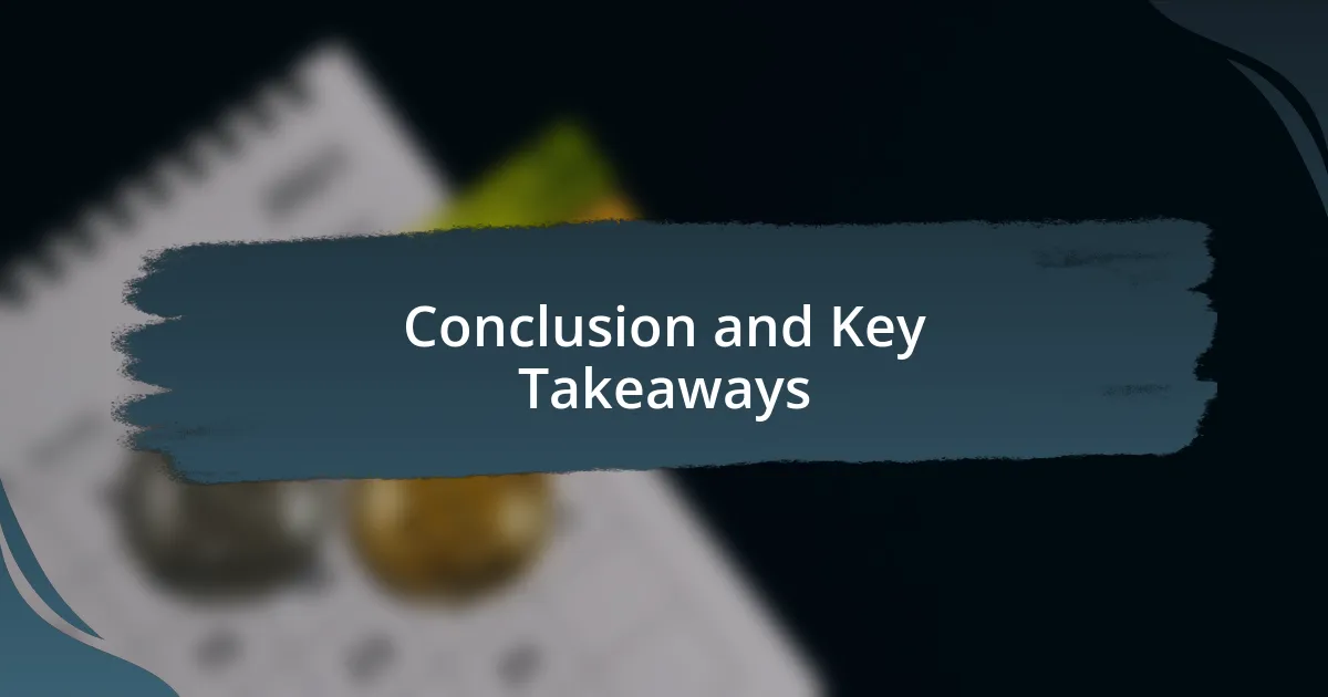 Conclusion and Key Takeaways