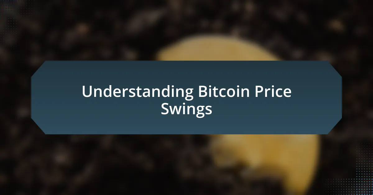 Understanding Bitcoin Price Swings